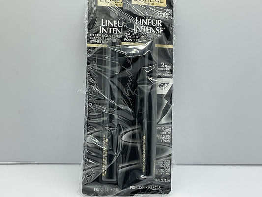 2 PACK - L'Oreal Lineur Intense Felt Tip Liquid Eyeliner - 690 Carbon Black 