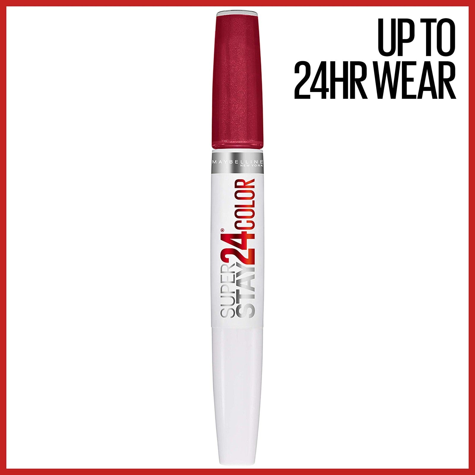 2PACK - MAYBELLINE SuperStay 24HR 2-step Lipcolor - 015 ALL DAY CHERRY