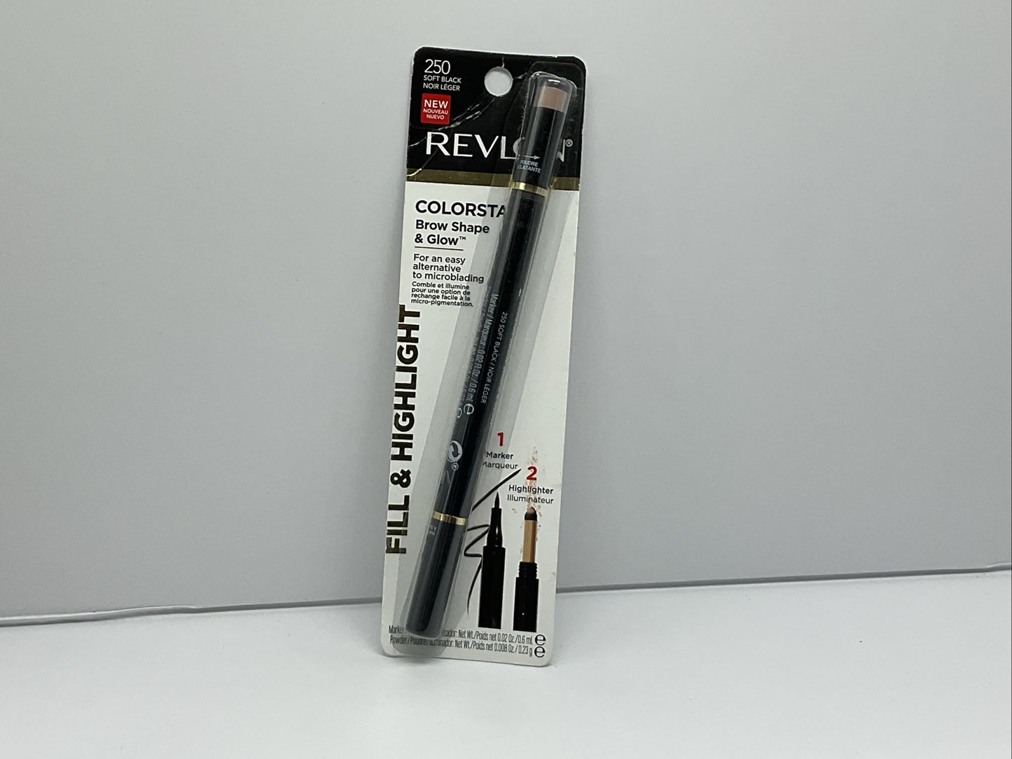 Revlon Colorstay Shape & Glow Eye Brow Marker - 250 Soft Black - Single