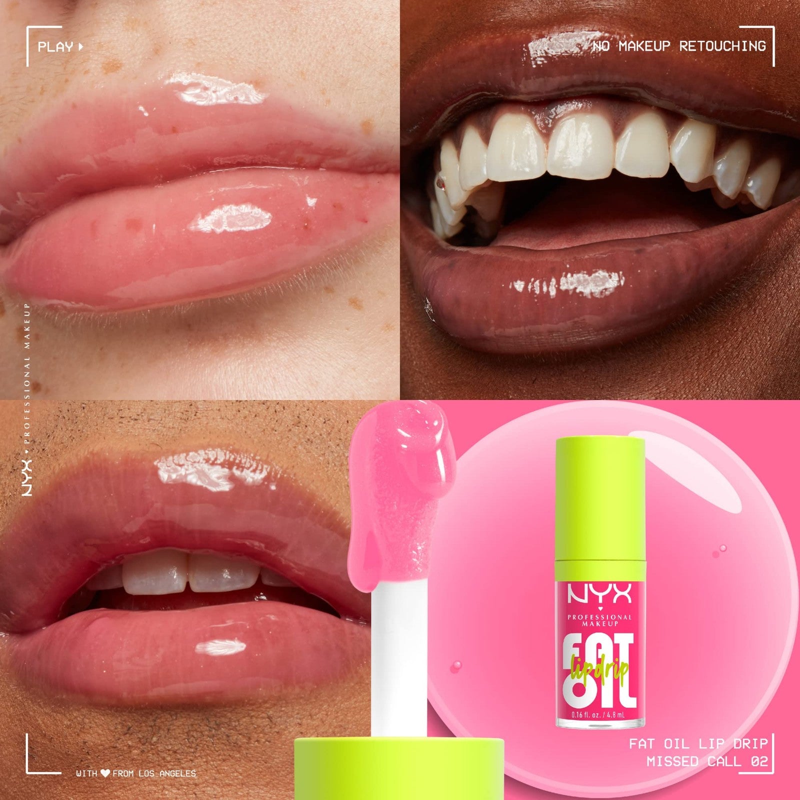 2 PACK - NYX Fat Oil Lip Drip Creamy Lip Oil - FOLD02 Missed Call - 0.16oz/4.8mL
