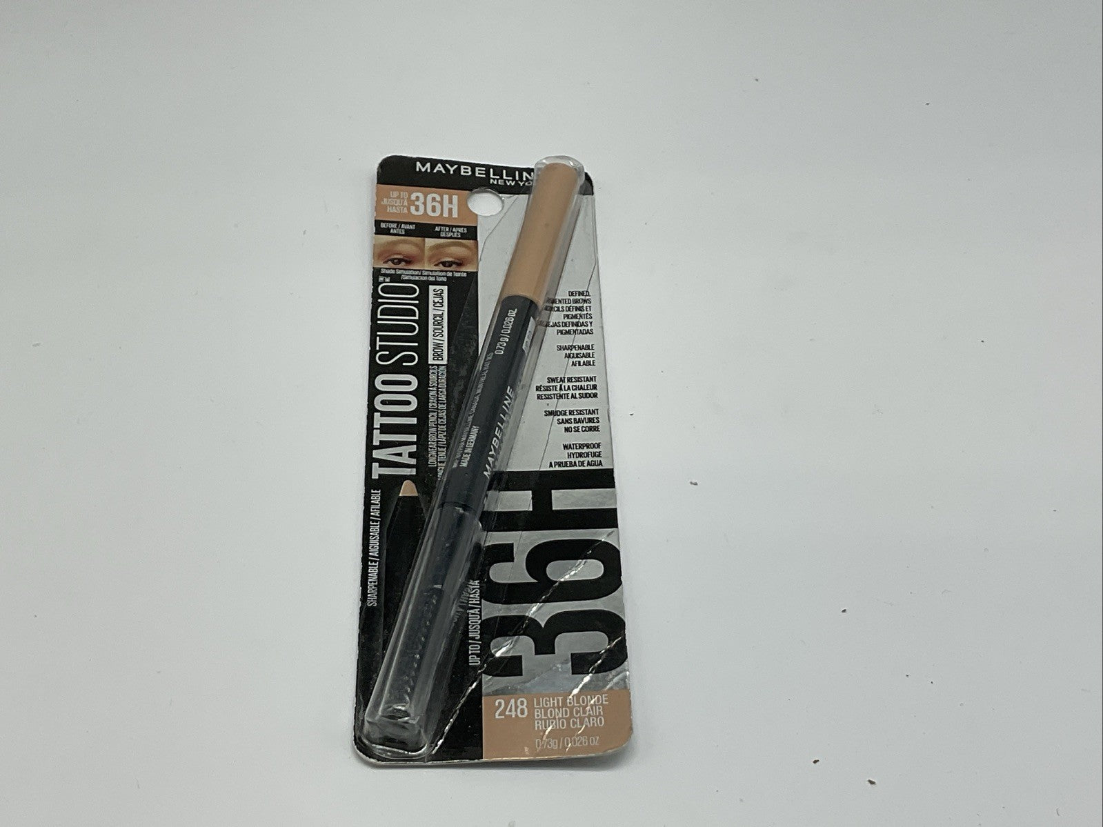 Maybelline Tattoo Studio 36H Longwear Brow Pencil - 248 Light Blonde - Single