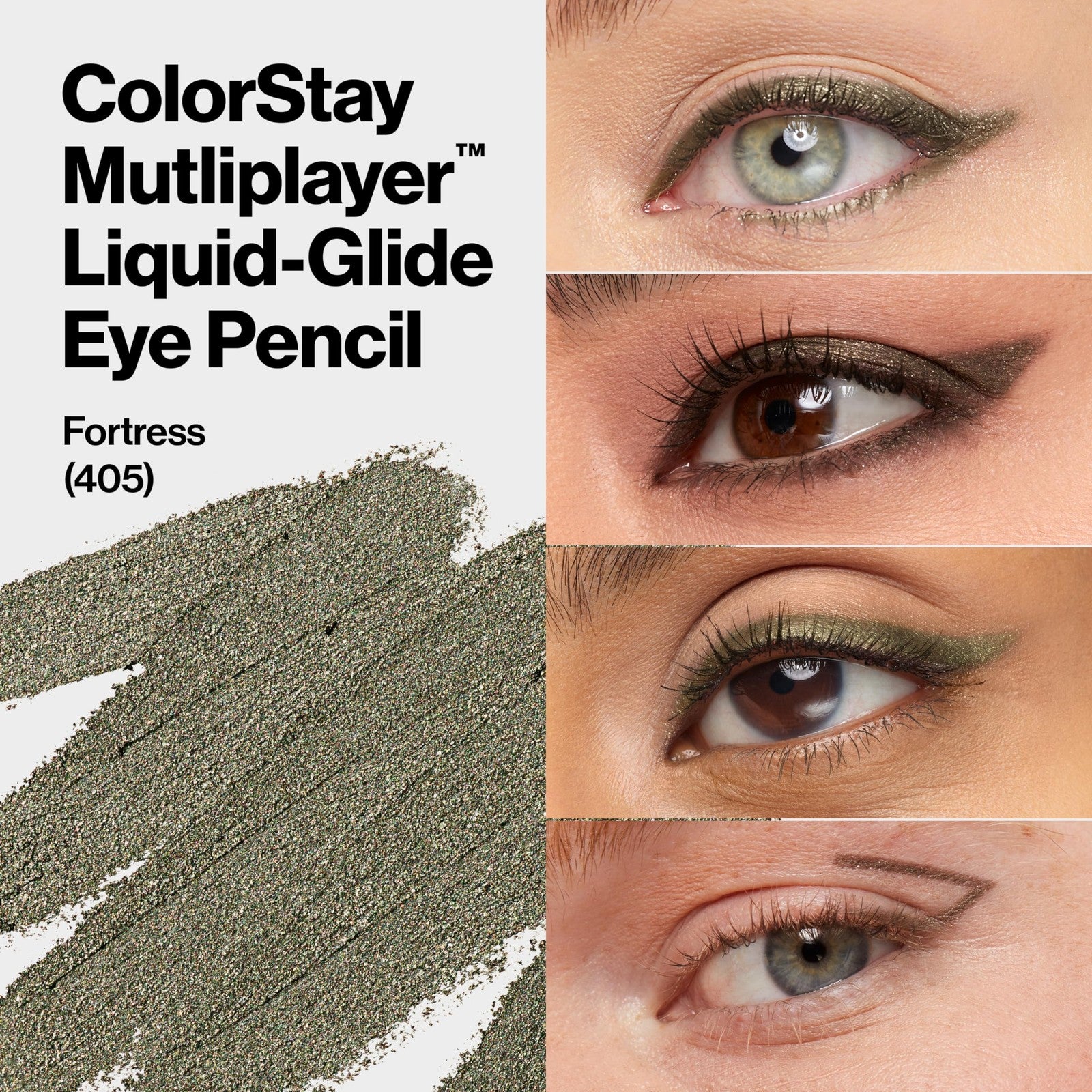 3 PACK - Revlon Colorstay Multiplayer Liquid glide Eye Pencil - 405 Fortress