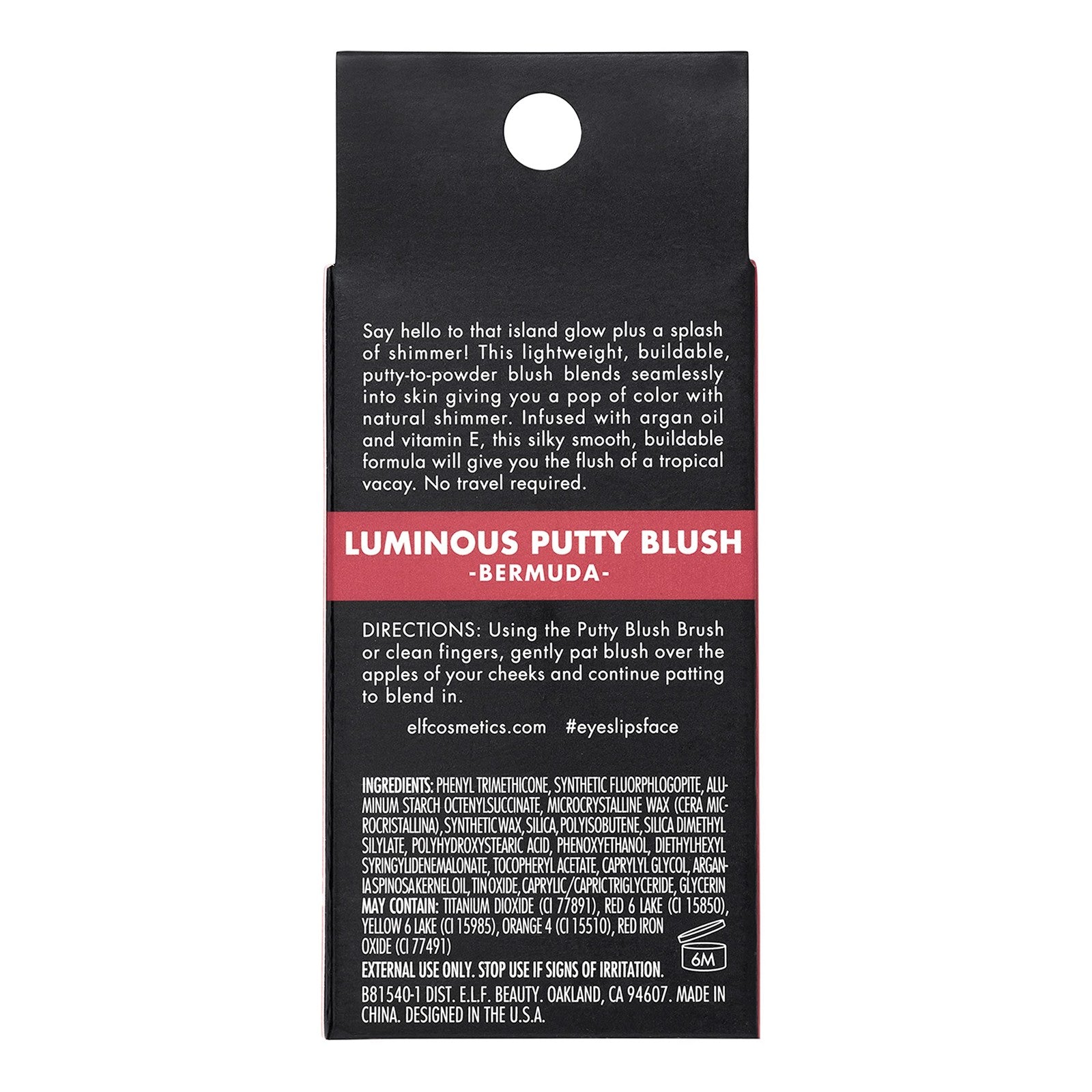 e.l.f. LUMINOUS PUTTY BLUSH Lightweight 81538 BERMUDA