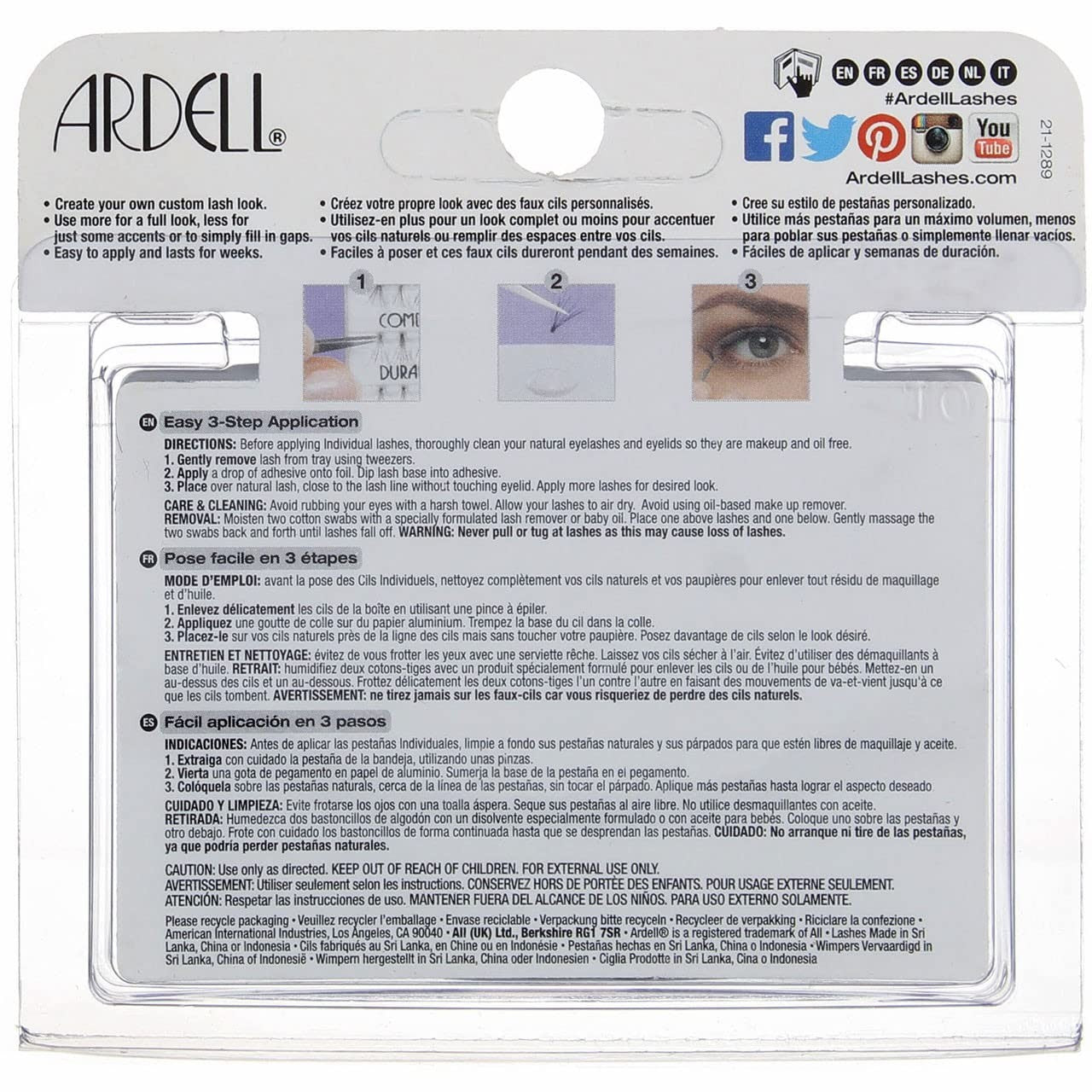 Ardell Individuals Duralash Naturals Knot Free Flares Medium Black 