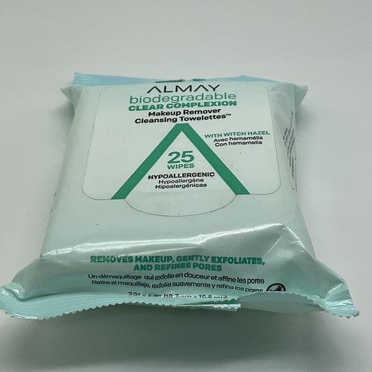 Almay Biodegradable Clear Complexion Makeup Remover Cleansing Face Wipes