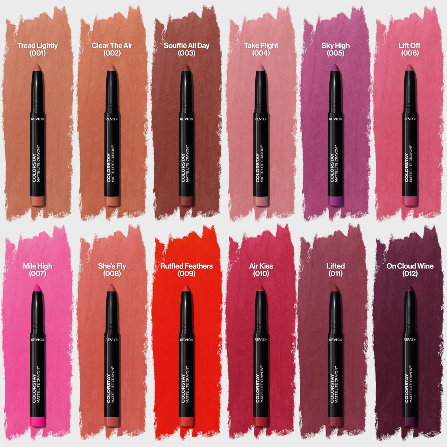 Revlon ColorStay Matte Lite Lip Crayon, Sky High, 005, 0.049 oz