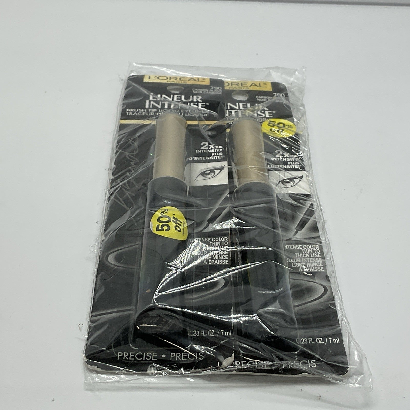 2 PACK -L'Oreal Paris Lineur Intense Brush Tip Liquid Eyeliner, 790 Carbon Black