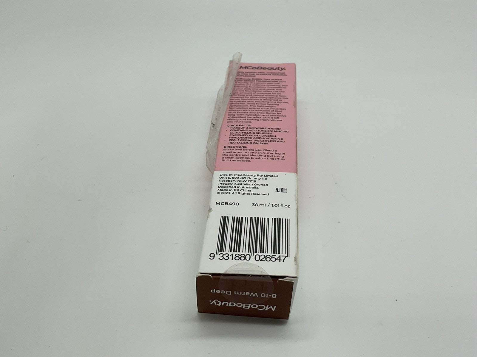 MCoBeauty Super Glow Sheer TINT Serum Foundation - 8-10 Warm Deep