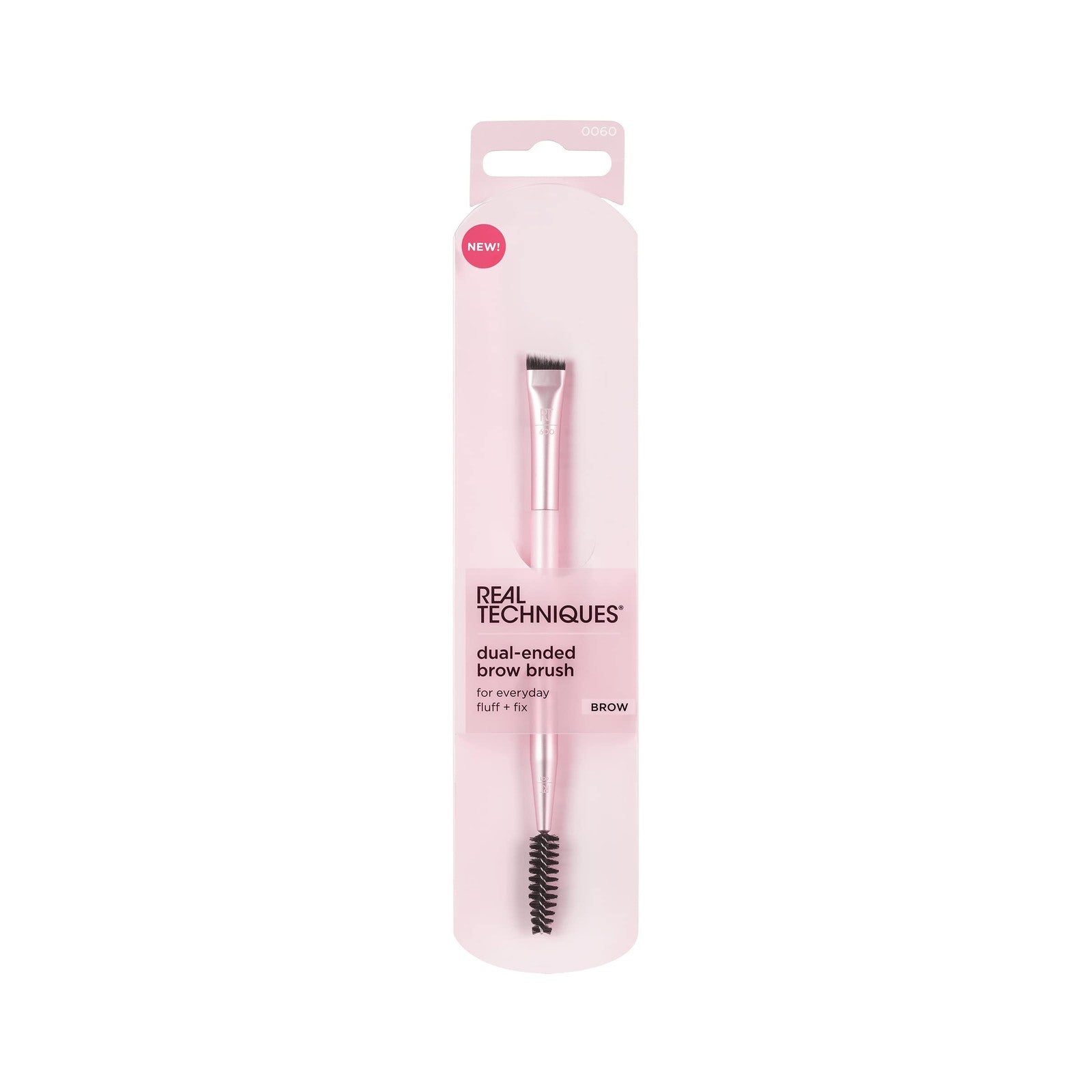 2 PACK - Real Techniques Dual-Ended Brow Brush, For Shaping & Filling Eyebrows
