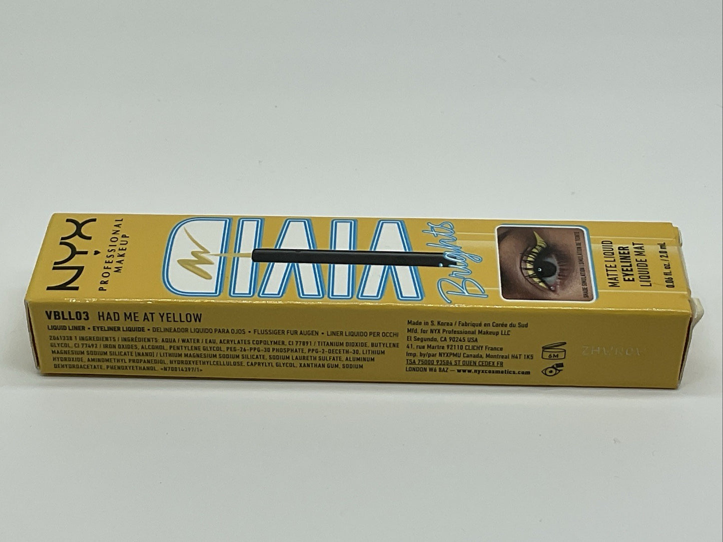 NYX Professional Vivid Brights Liquid Eyeliner Liner - 03 Had Me At Yellow