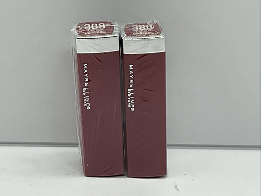 2 PACK - Maybelline Colour Sensational Made for All Lipstick - 388 Plum For Me