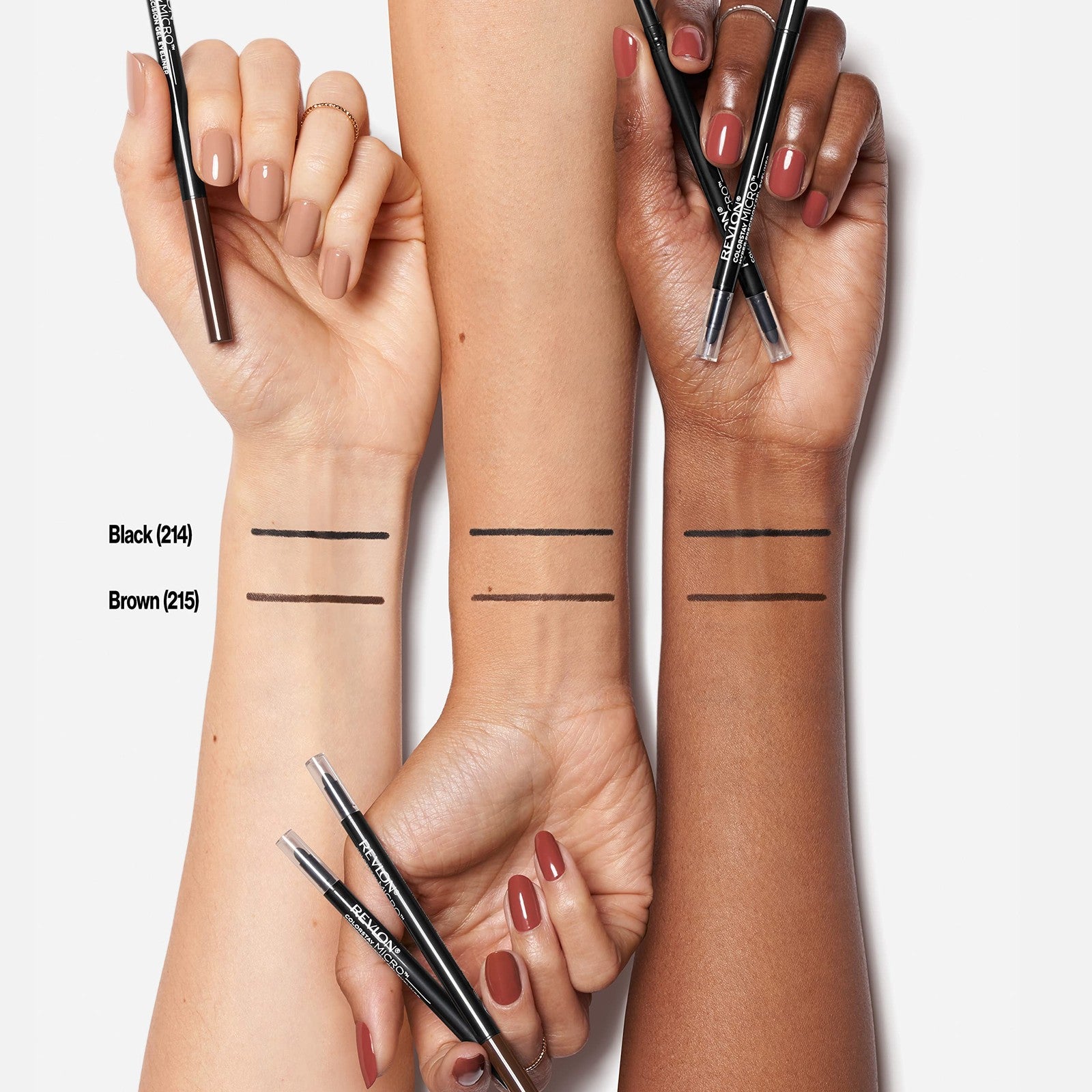 2 Pack - Revlon ColorStay Micro Gel Waterproof 0.008 oz Eyeliner - 215 Brown