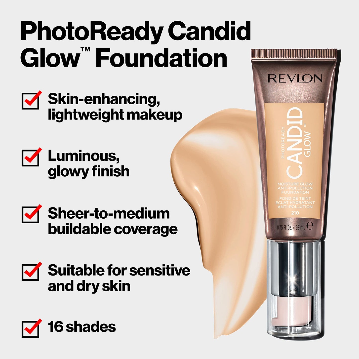 Revlon PhotoReady Candid Moisture Glow Foundation 340 True Beige 