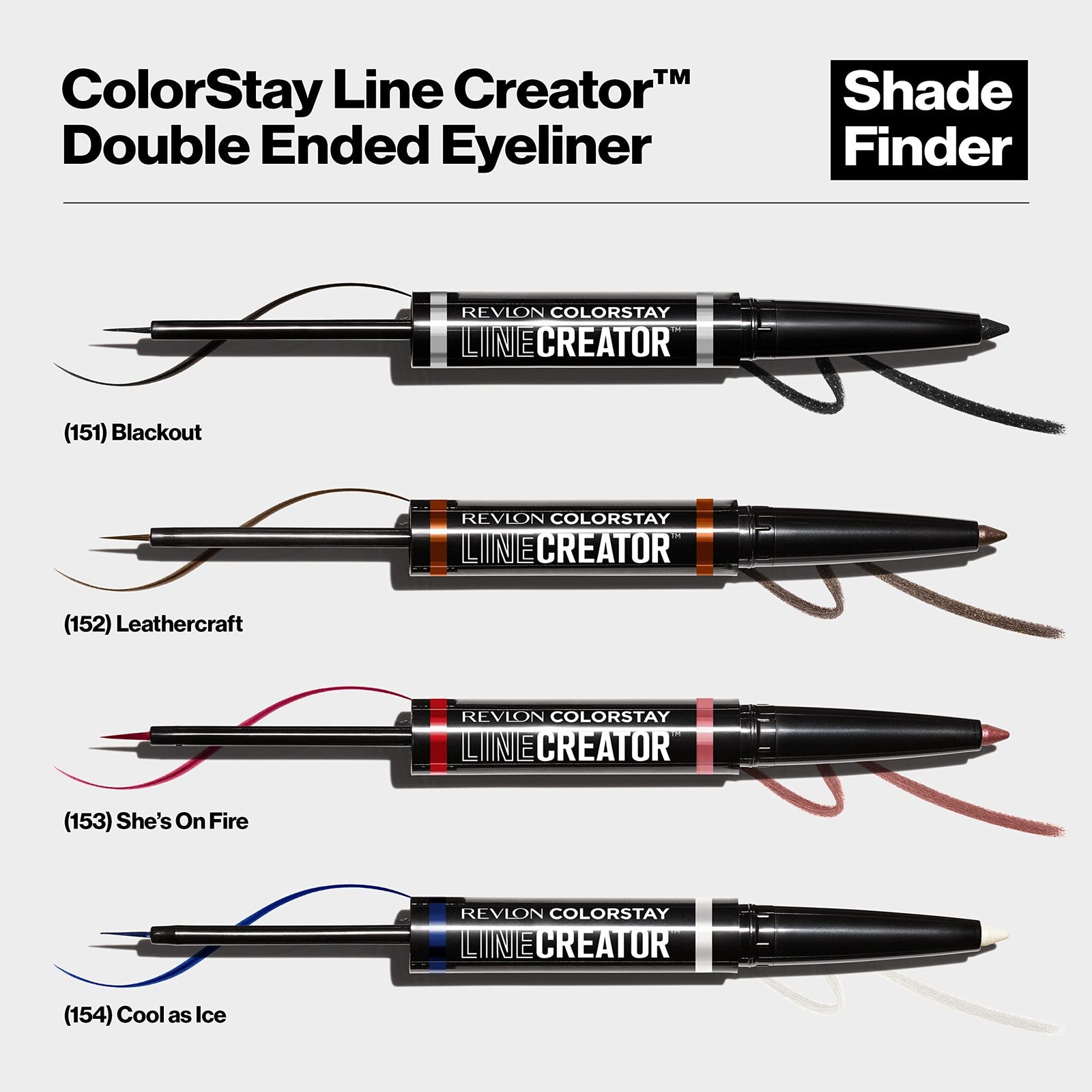 2 PACK - Revlon Colorstay Line Creator Eyeliner Kohl Pencil - 154 Cool As Ice