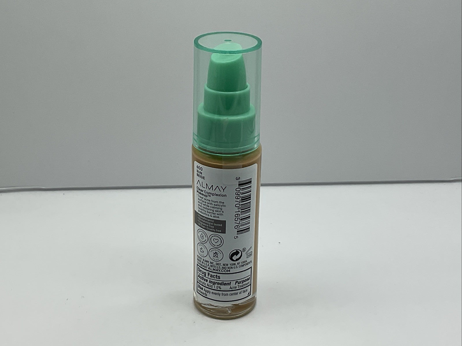 Almay Clear Complexion Foundation Makeup - 600 Sun Beige - Single