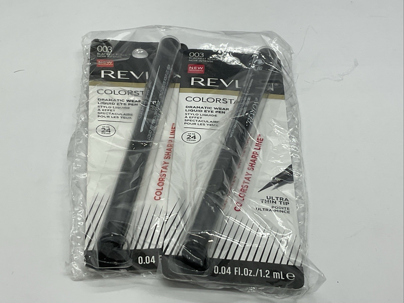 2 PACK - Revlon Dramatic Wear Liquid Eye Pen - 003 Blackest Black