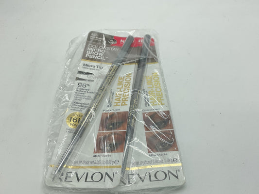 2 Pack - Revlon Colorstay Micro Brow Eyebrow Pencil - 456 Dark Brown