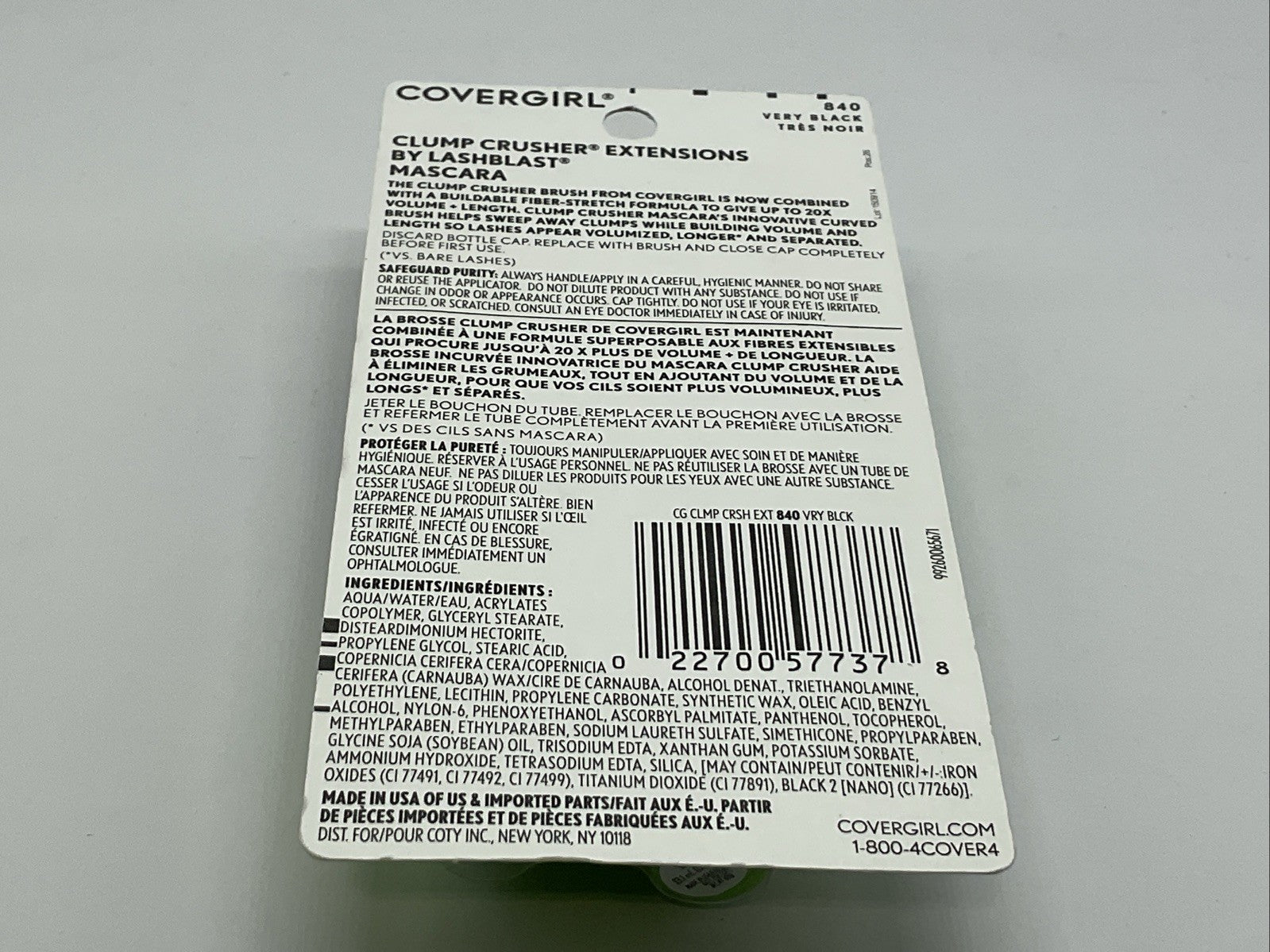 CoverGirl LashBlast Clump Crusher Extensions Mascara 0.44 fl oz - 840 Very Black