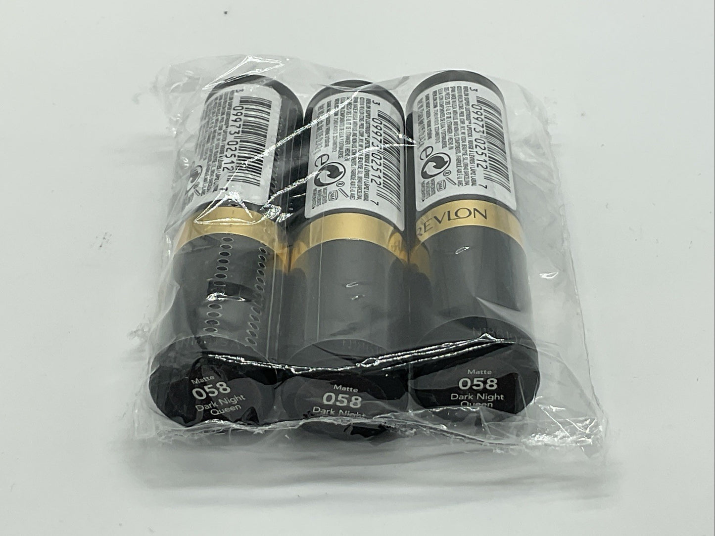 3 PACK - Revlon Super Lustrous Matte Lipstick - 058 Dark Night Queen