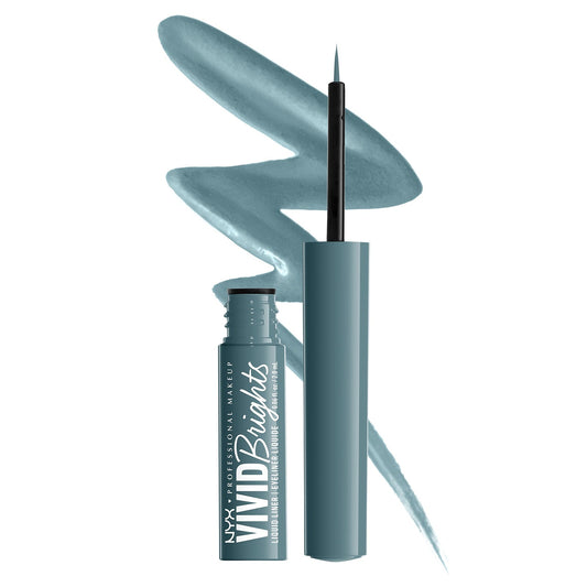 NYX Professional Makeup Vivid Brights Matte Liquid Eyeliner - Cyan Simp (VBLL01)