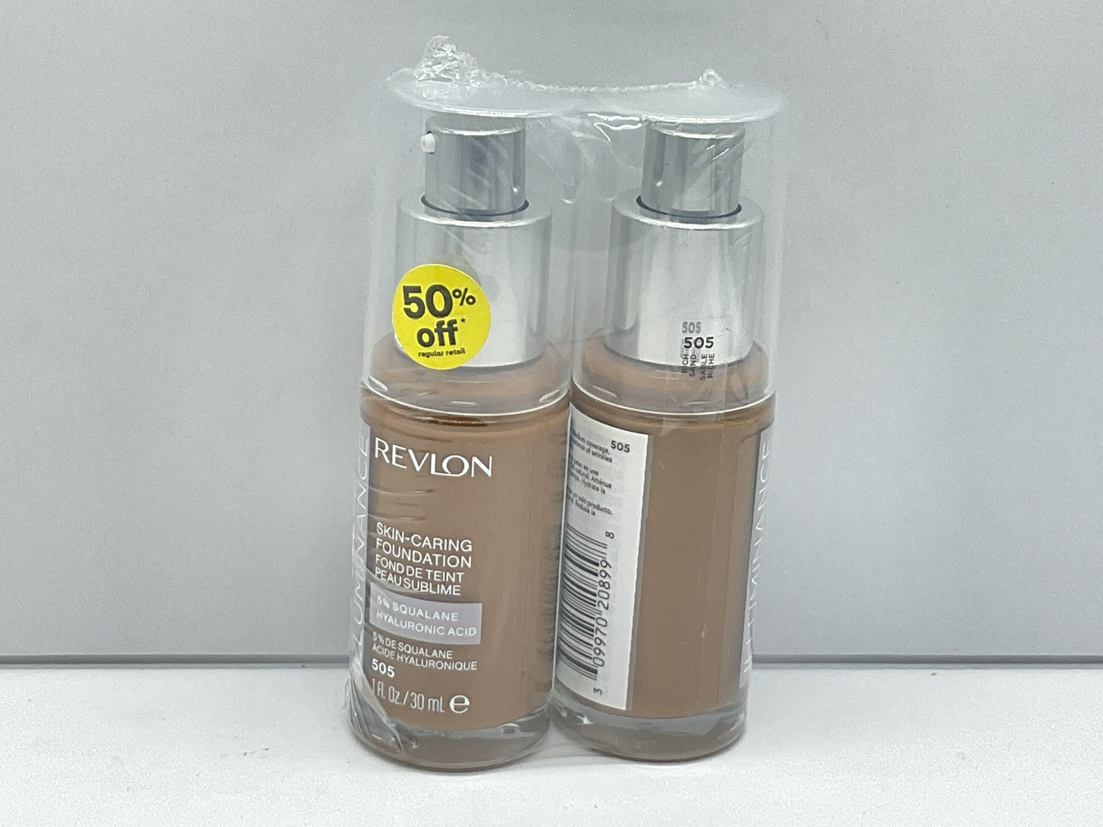 2 PACK - Revlon Illuminance Skin Caring Liquid Foundation Shade 505 Rich Sand