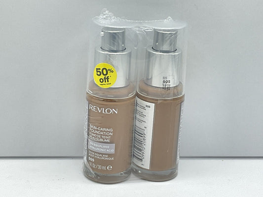 2 PACK - Revlon Illuminance Skin Caring Liquid Foundation Shade 505 Rich Sand