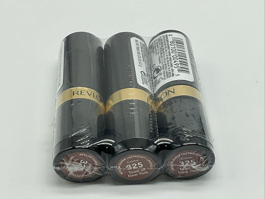 3 PACK - Revlon Super Lustrous Lipstick - 325 Toast Of New York