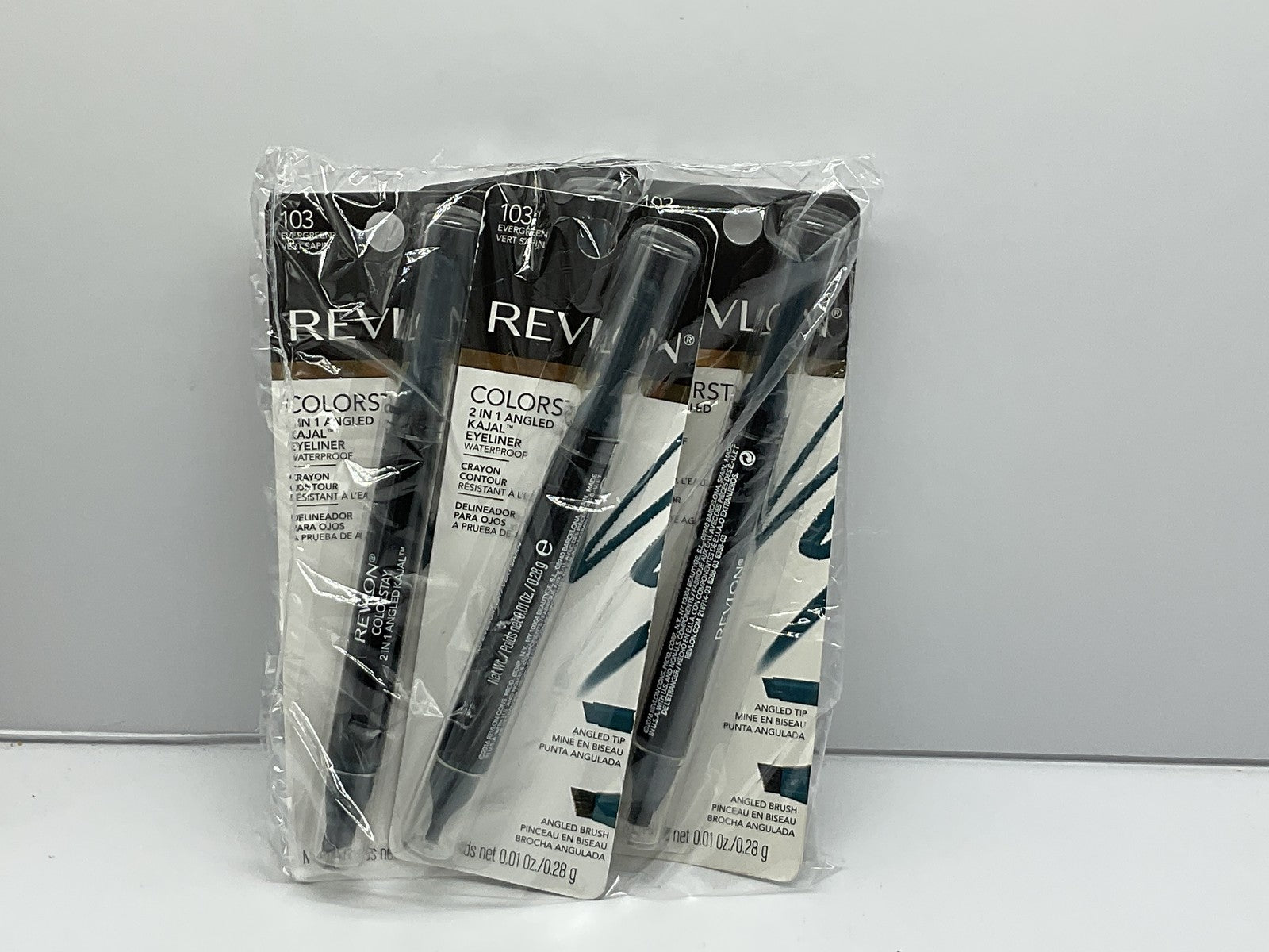 4 PACK - Revlon-Colorstay 2-in-1 Angled Kajal Eyeliner- 103 Evergreen