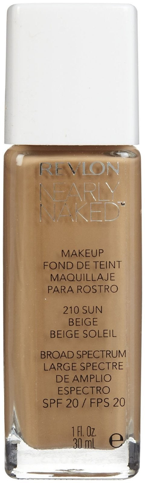 3 PACK - Revlon Nearly Naked Liquid Makeup Foundation - 210 Sun Beige