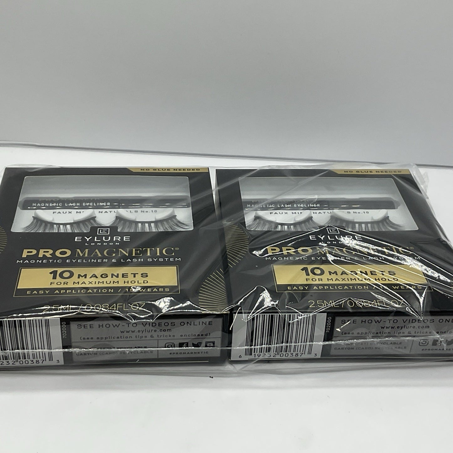 2 Pack - Eylure ProMagnetic 10 Magnet False Eyelashes Faux Mink Naturals