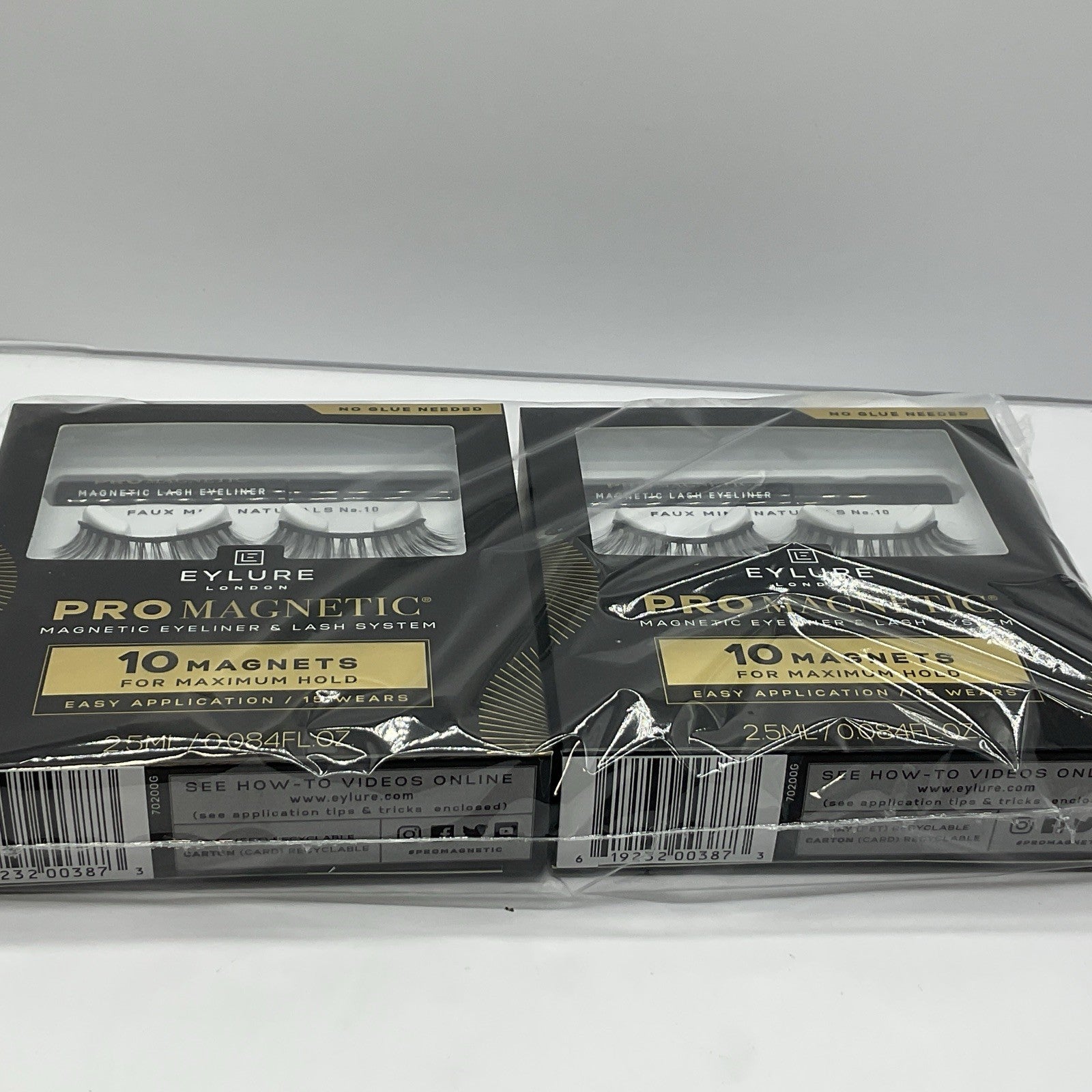 2 Pack - Eylure ProMagnetic 10 Magnet False Eyelashes Faux Mink Naturals