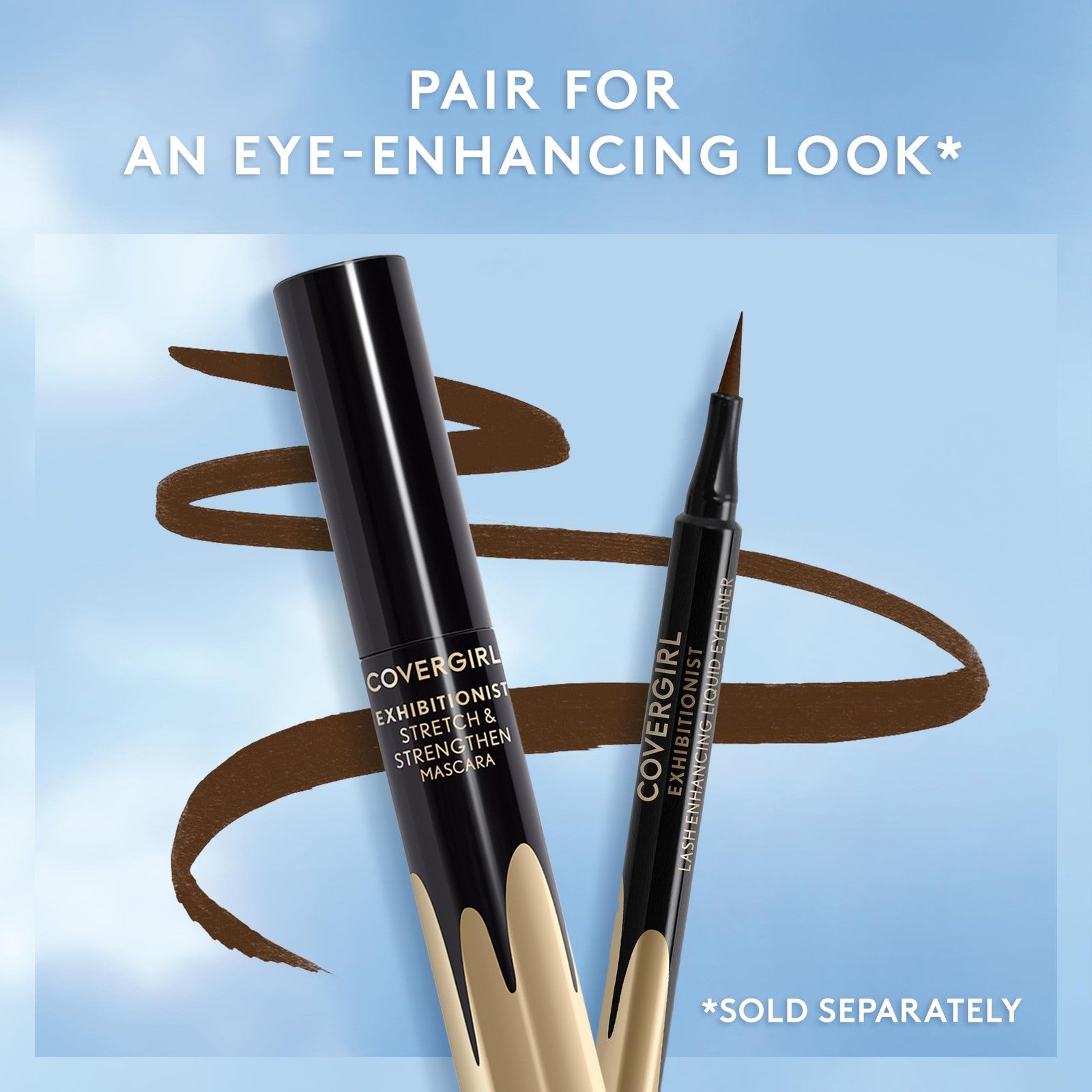 3 PACK - Covergirl Exhibitionist Lash Enhancing Eyeliner - 300 Rich Brown