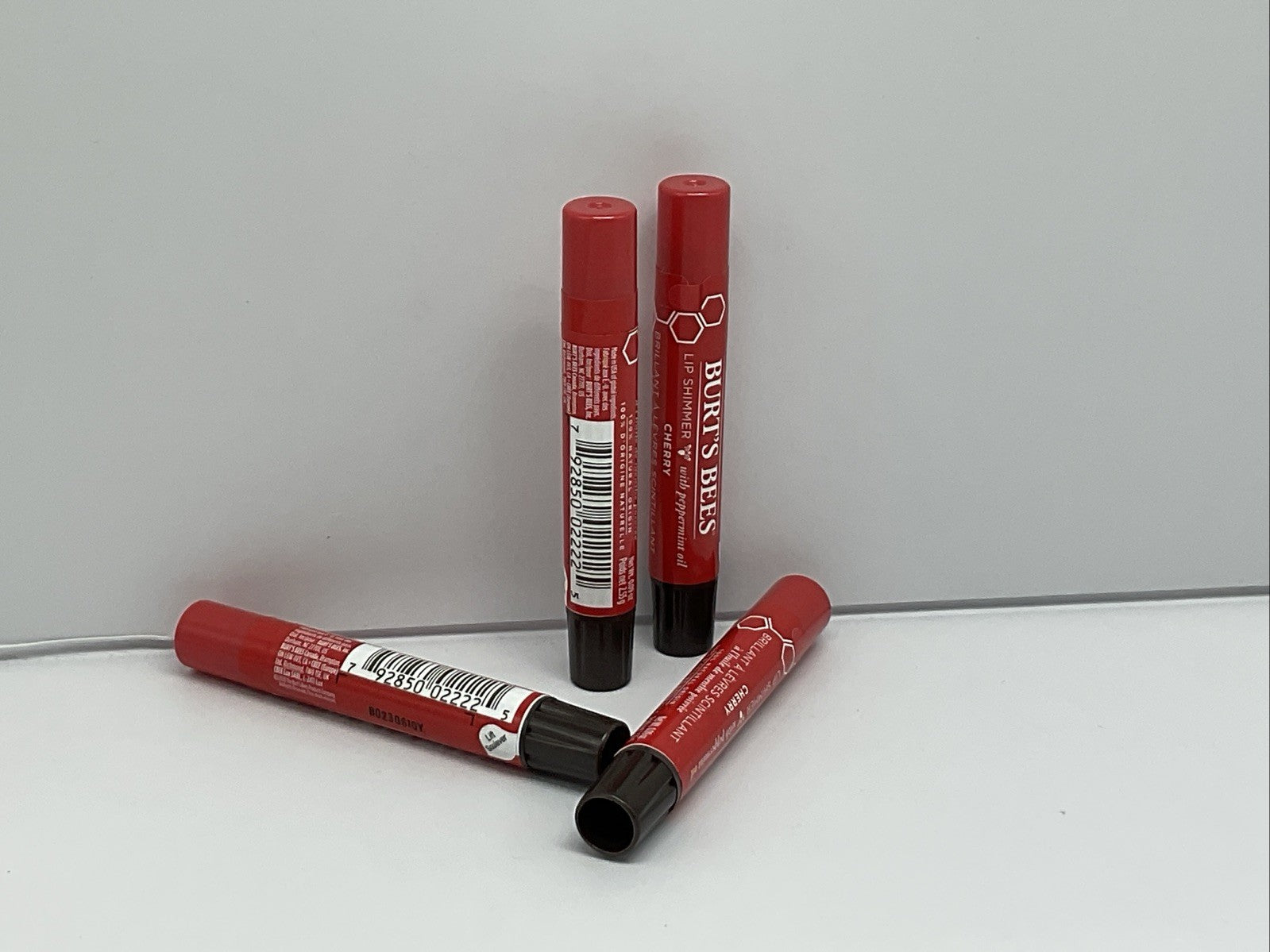 Burt’s Bees Cherry Lip Shimmer With Peppermint Oil - Set Of 4