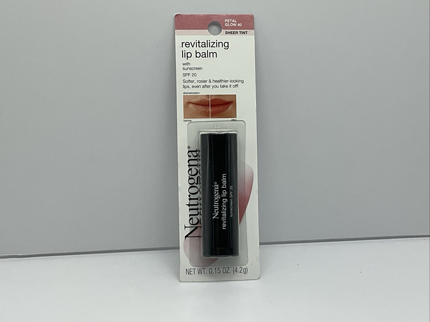 Neutrogena Revitalizing Tinted Lip Balm SPF 20- 40 Petal Glow- Single