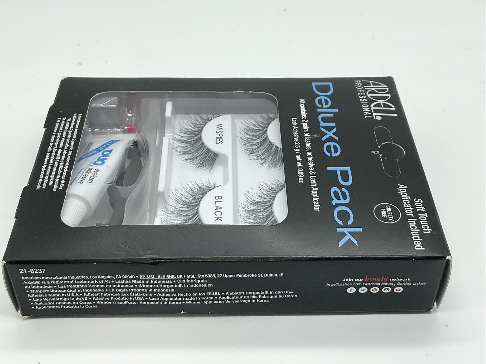 Ardell Professional Eyelashes Deluxe Pack Applicator Included - Wispies Black