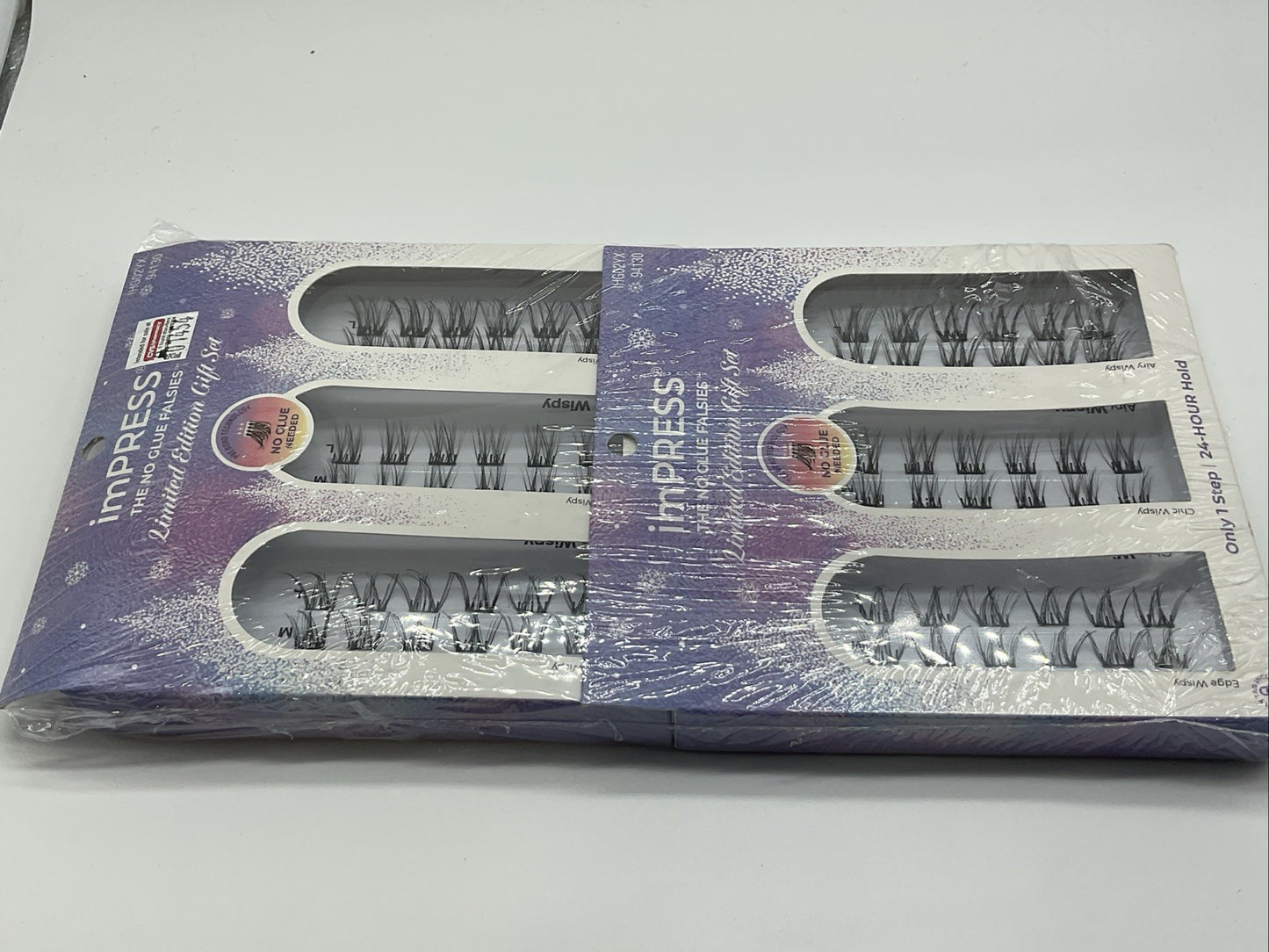 2 PACK - Kiss imPRESS No Glue Falsies Self Adhesive Eyelashes -  94130 Wispy