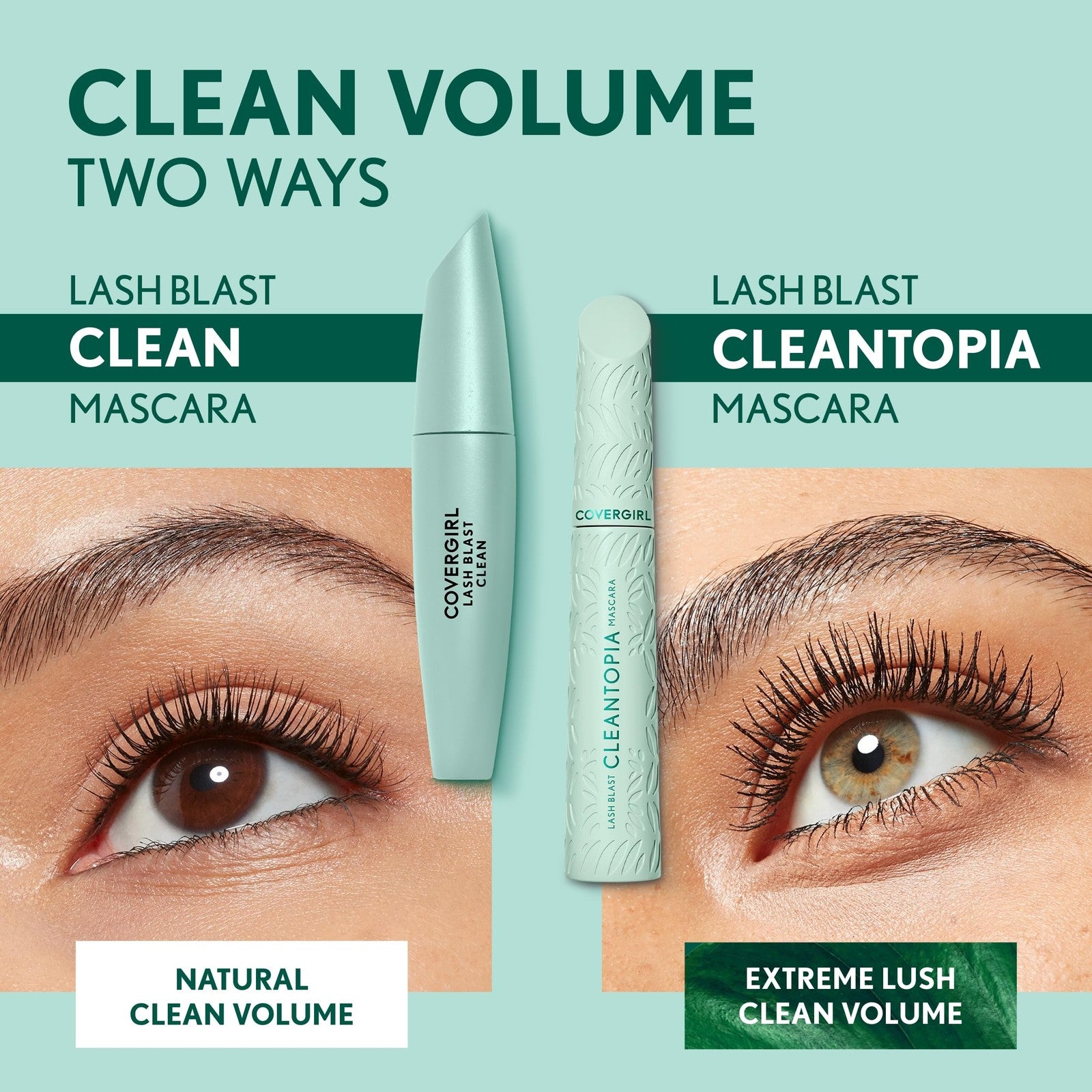 2 PACK - Covergirl Lash Blast Clean Volumen Mascara - 800 Very Black