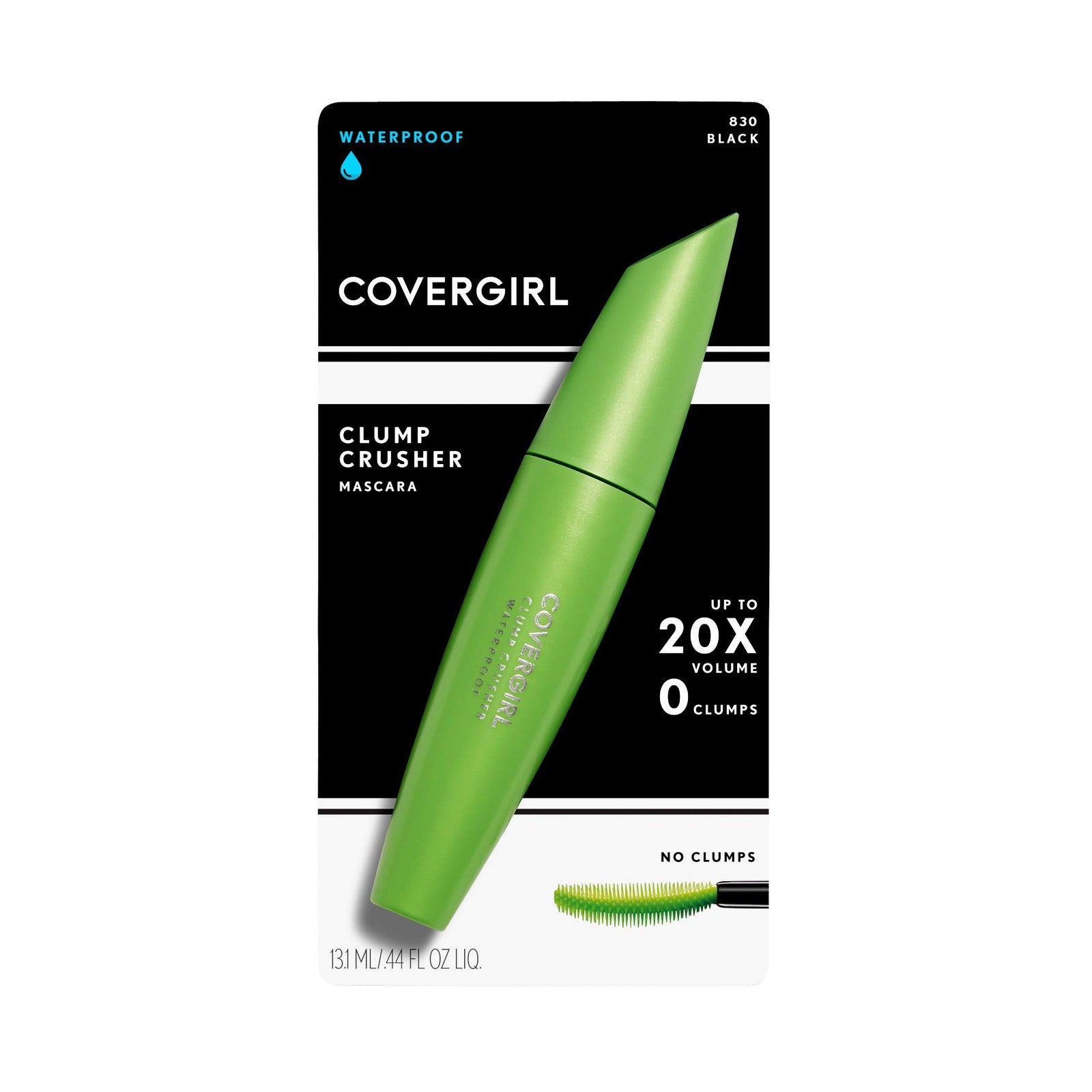 CoverGirl LashBlast Clump Crusher Water Resistant Mascara, Black 830, 0.44 fl oz