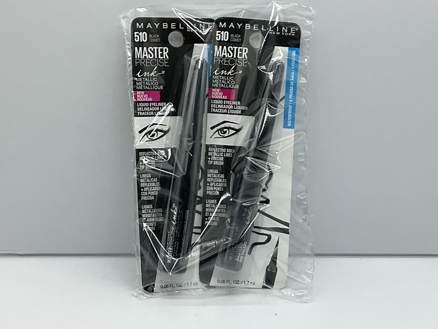 2 PACK - Maybelline Master Precise Ink Liquid Eyeliner 510 Black Comet