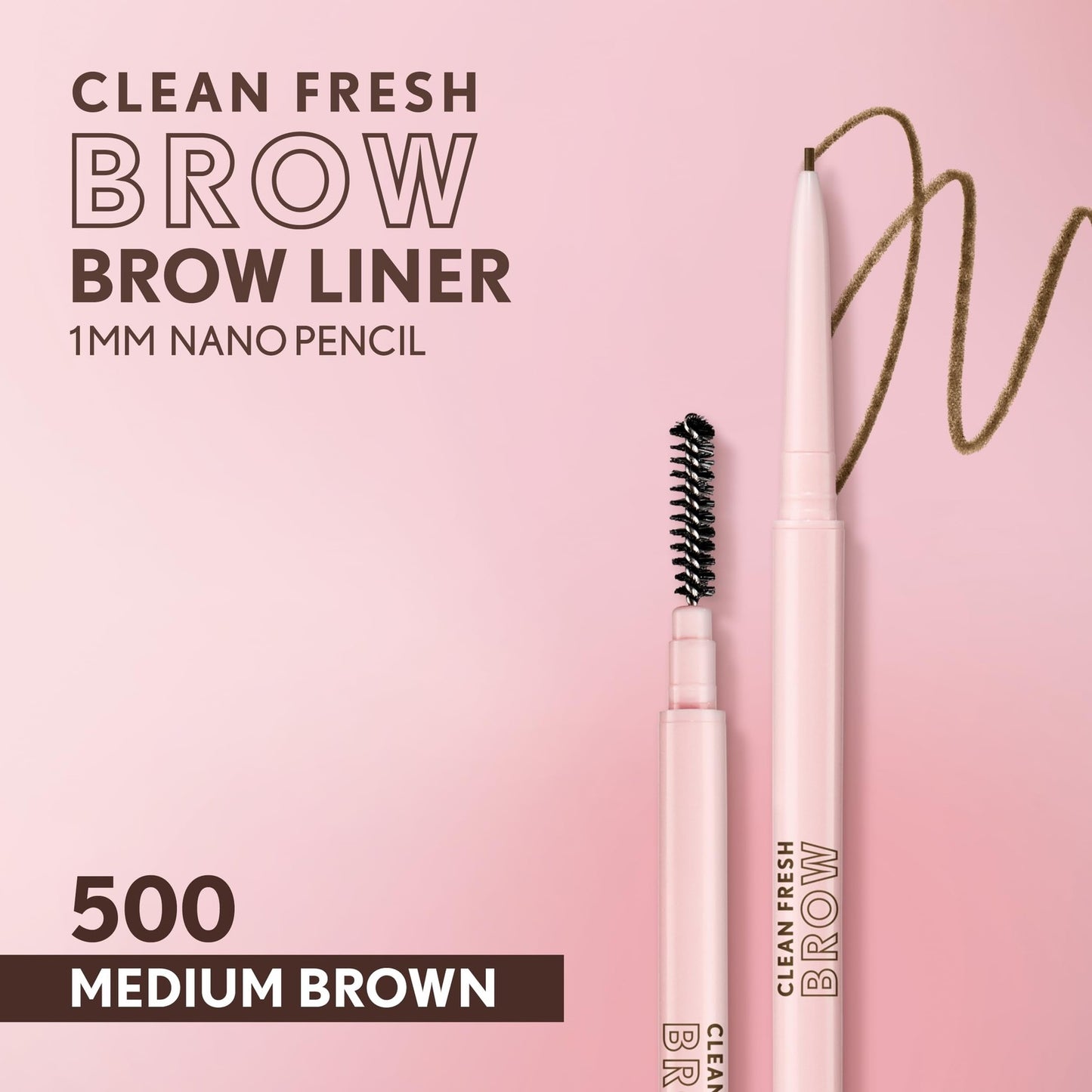 2 PACK - Covergirl Clean Fresh Brow Liner 1MM - 500 Medium Brown