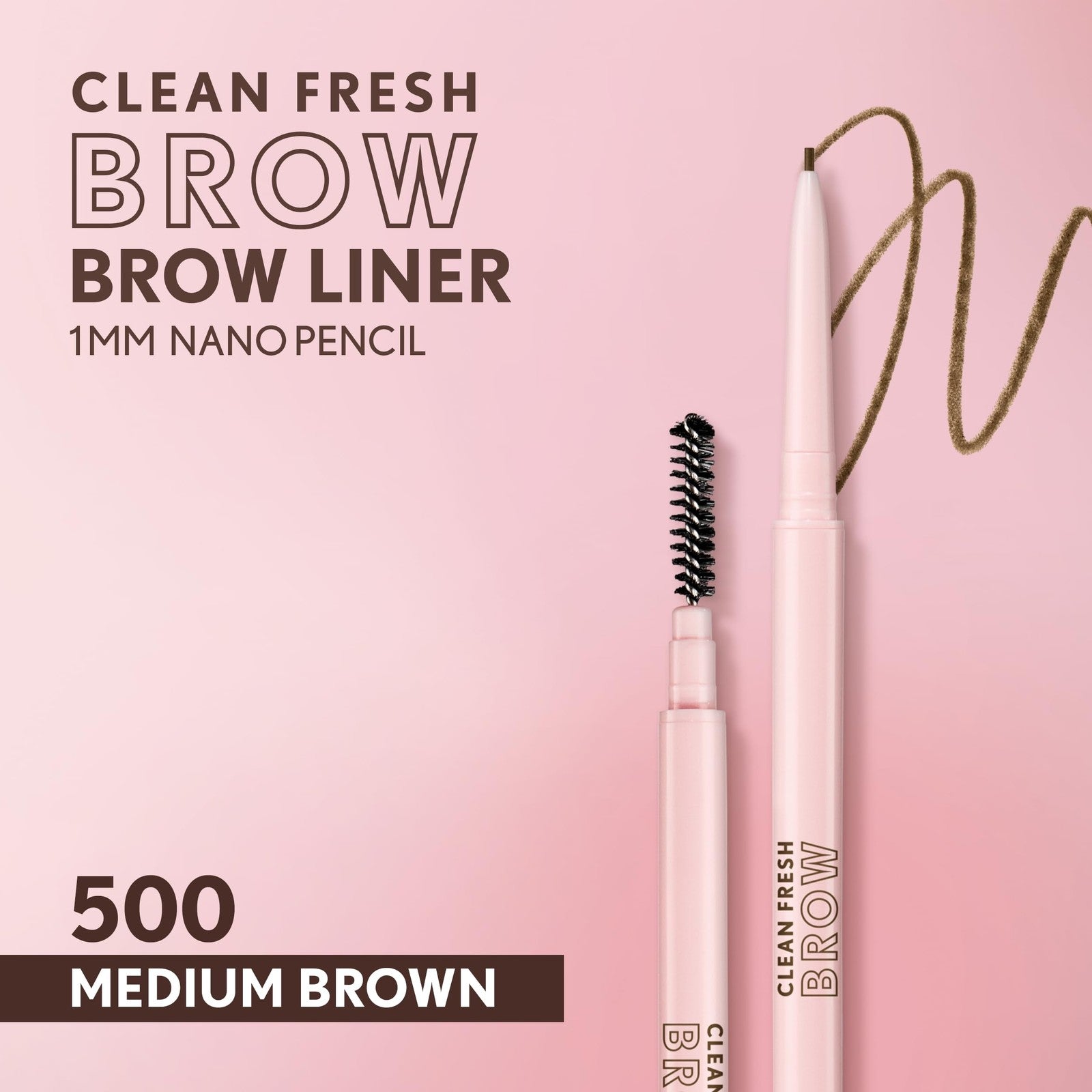 2 PACK - Covergirl Clean Fresh Brow Liner 1MM - 500 Medium Brown
