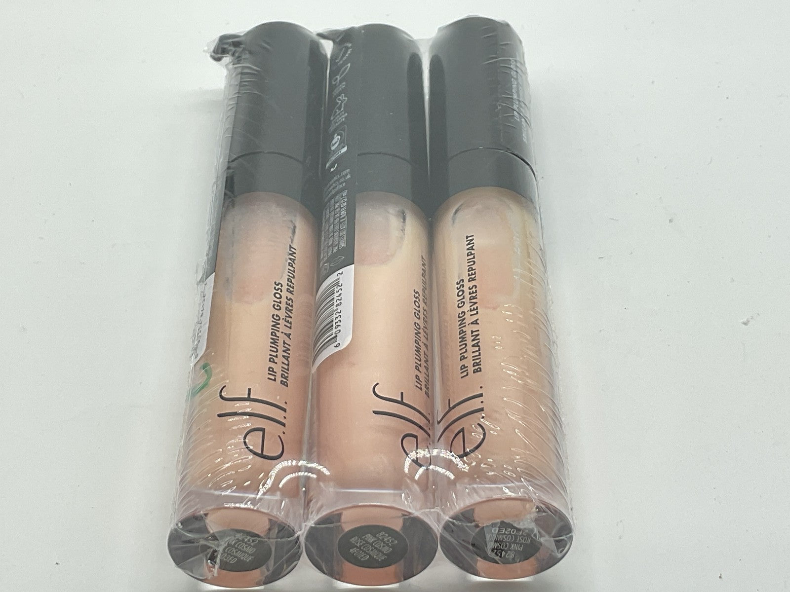 3 PACK - e.l.f. Lip Plumping Gloss High-Shine Sheer Color - 82452 Pink Cosmo