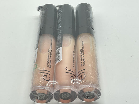 3 PACK - e.l.f. Lip Plumping Gloss High-Shine Sheer Color - 82452 Pink Cosmo