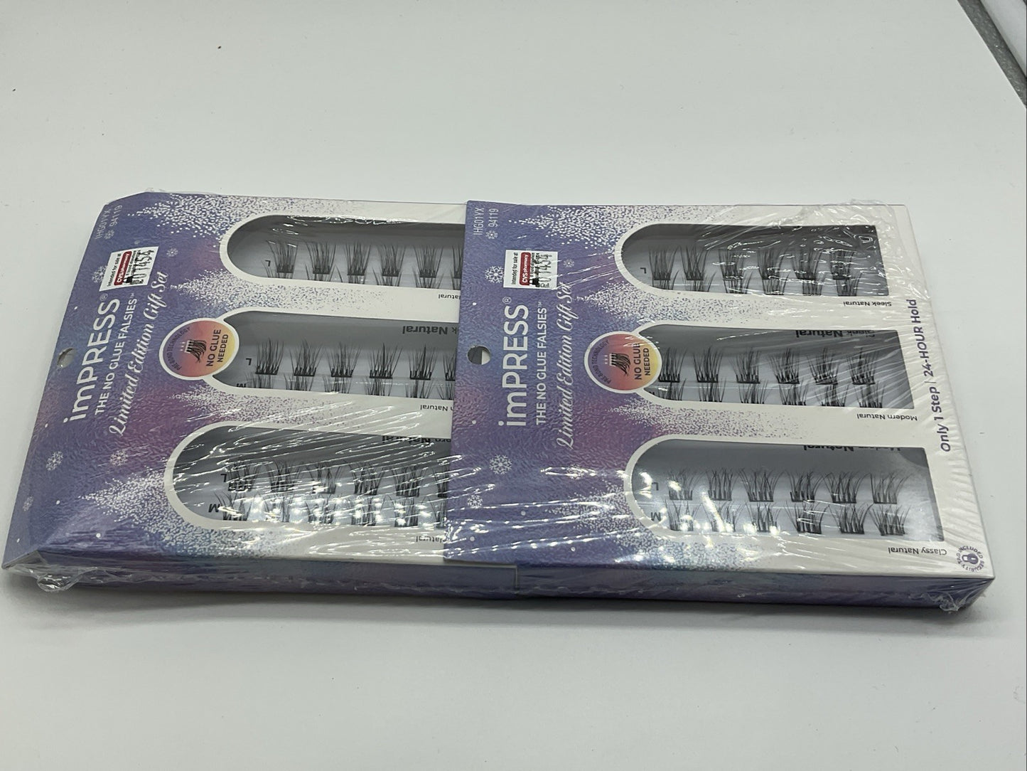 2 PACK - imPRESS Self-Adhesive Eyelash Gift Set, 36 Clusters - Naturals