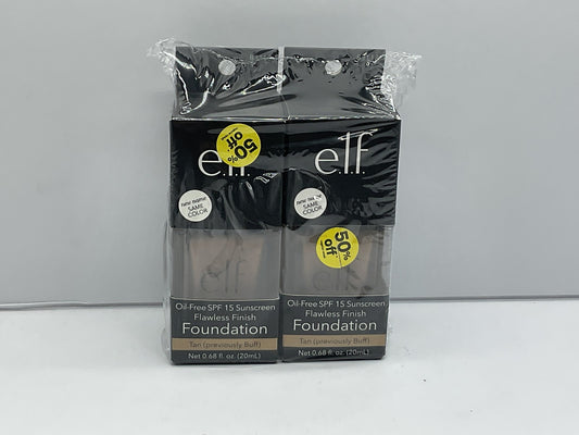 2 PACK - E.l.f. Flawless Satin Finish Foundation - 420 Tan/Buff