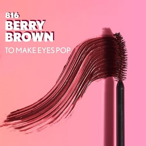 CoverGirl Eye Enhancer, Berry Brown, 3D Mascara, Curved Fiber Brush, Plant-Based