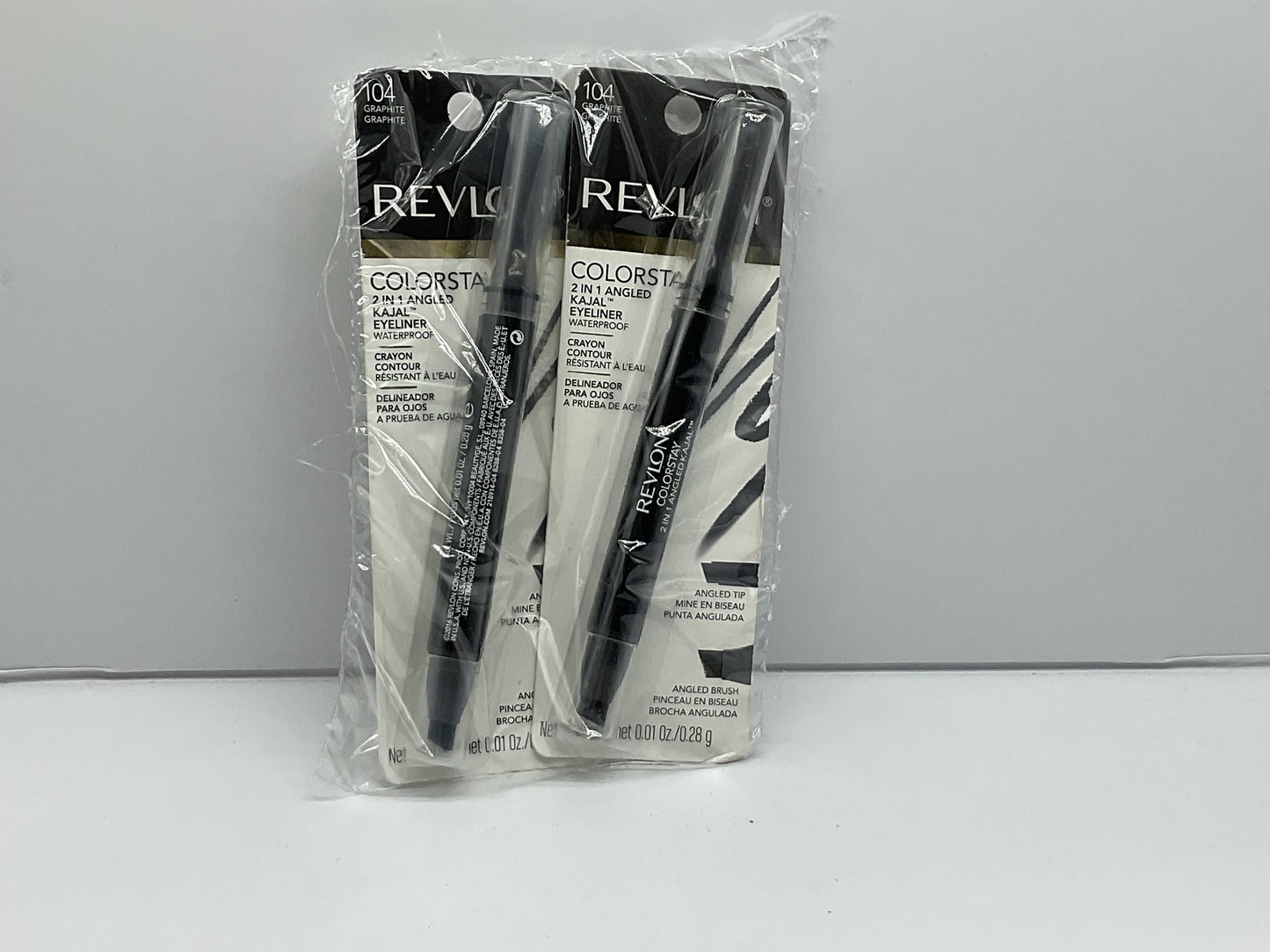 2 PACK - Revlon Colorstay 2 In 1 Angled Kajal Eyeliner 