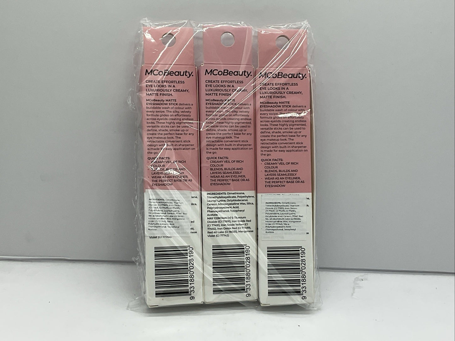 3 PACK - MCoBeauty Eyeshadow Stick Matte - Chocolate