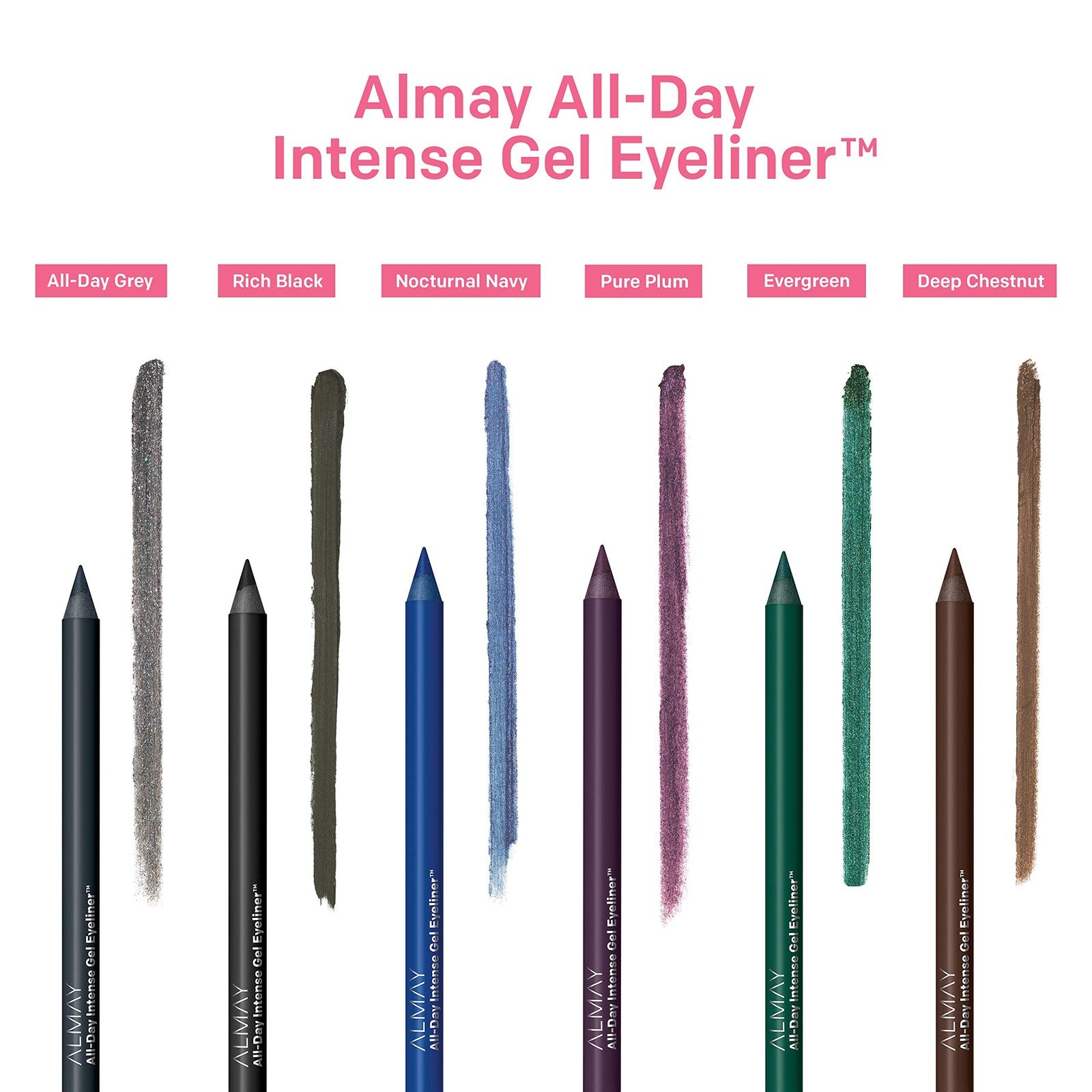 Almay All-Day Intense Waterproof Gel Eyeliner 0.045 oz - 100 All-day Grey