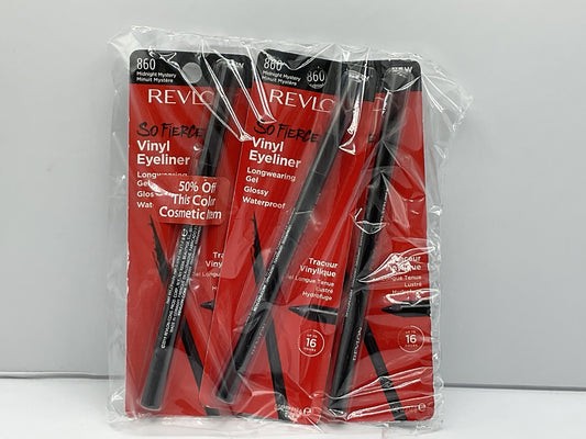 3 PACK - Revlon 16hr So Fierce Vinyl Eye Liner  #860 Midnight Mystery